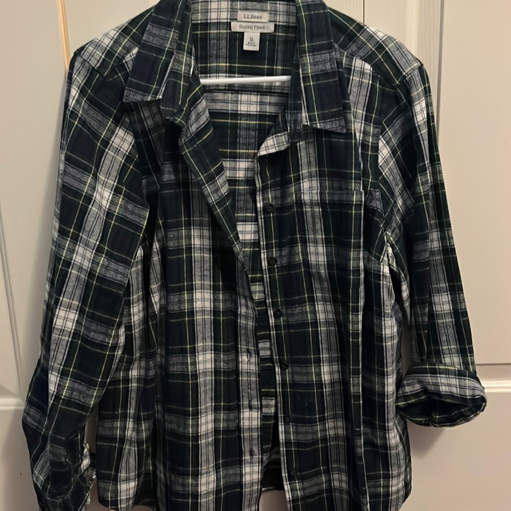 Flannel plaid top from LL Bean